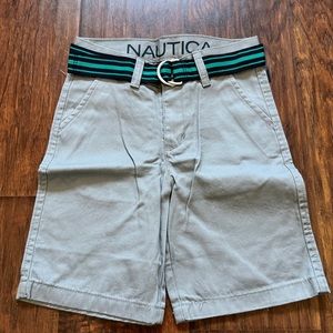 NEW! Boys Nautica grey shorts with belt.